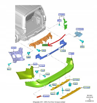 ABSORBER ZDERZAKA TYŁ FORD TRANSIT COURIER 2014- 2595540 _ ET76-17B861-AH