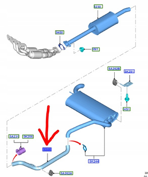 RURA WYDECHOWA FORD C-MAX Mk2 1.6 2010-2019 _1806722_AV61-5230-CB