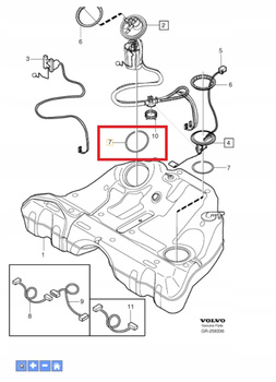 O-ring zbiornika paliwa Volvo OE 9141498