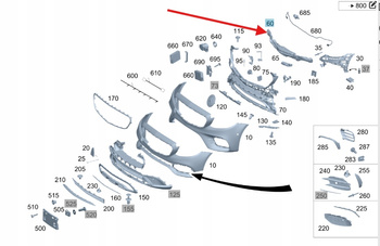 ABSORBER ZDERZAKA PRZÓD MERCEDES E klasa W213 OE A2138854103