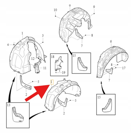 NADKOLE PRAWE PRZEDNIE VOLVO XC40 EX40 2018- OE 32241407