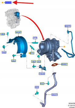 TURBOSPRĘŻARKA FORD RANGER 2.2TDCI MK5 2011- 2008134 _ RMBK3Q-6K682-NA