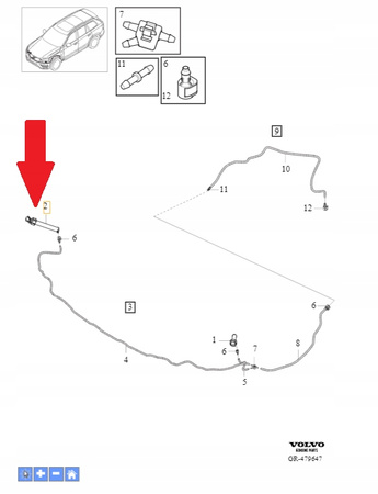 Lewy spryskiwacz lampy Volvo XC60 OE 32328266
