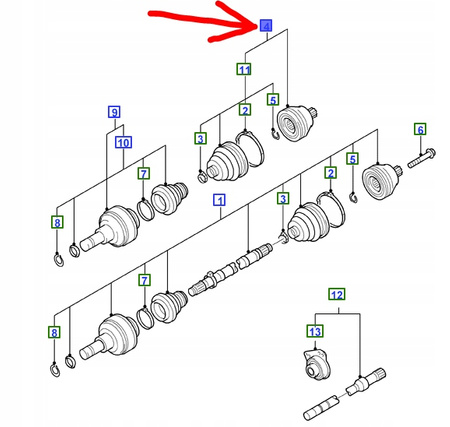 PRZEGUB FORD GALAXY MK2 1.9L DIESEL 2000-