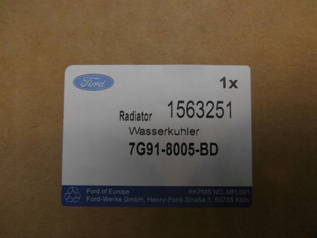 CHŁODNICA WODY FORD MONDEO Mk4 2007- 2014 DIESEL_1563251_7G91-8005-BD