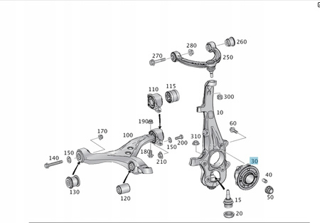 Mercedes-Benz OE A166 334 0206 zestaw łożysk koła