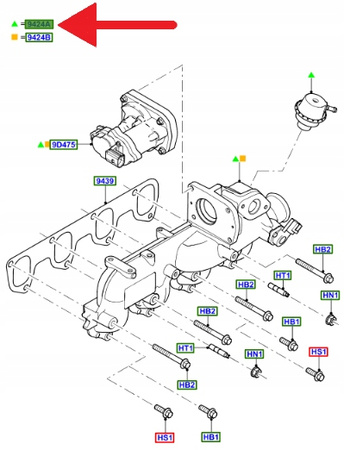 KOLEKTOR DOLOTOWY SSĄCY 1.8 TDCI FORD SMAX CONNECT 1668578 _ 4M5Q-9424-BE