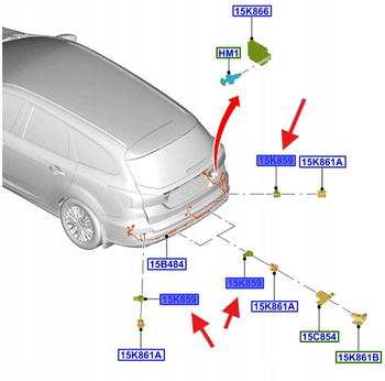 CZUJNIK PARKOWANIA C-MAX RANGER KUGA MONDEO 2488549 _ LM2T-15K859-AA