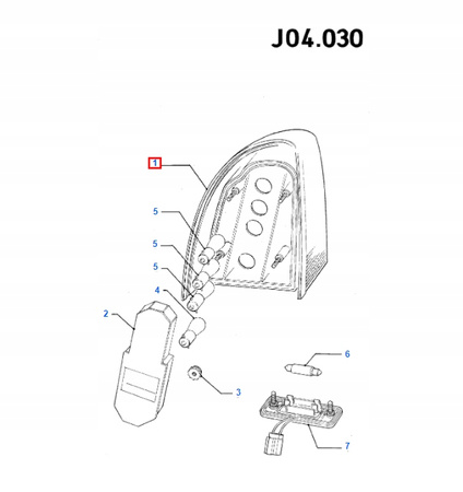 ŚWIATŁO TYLNE STOPU FORD MONDEO 1993- 1119438 _ YS71-13A602-CA
