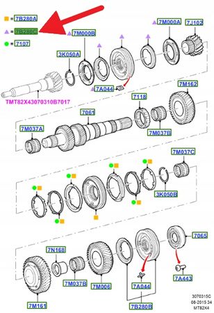 SYNCHRONIZATOR 5 I 6 BIEGU MT82 FORD TRANSIT 07- 1489957 _ AMBK3R-7L127-AA