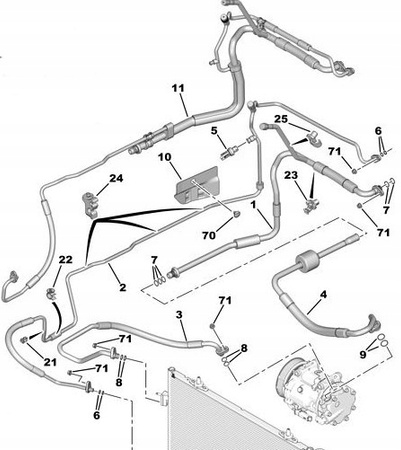 Rurka klimatyzacji Citroen OE C5 III 6477K8