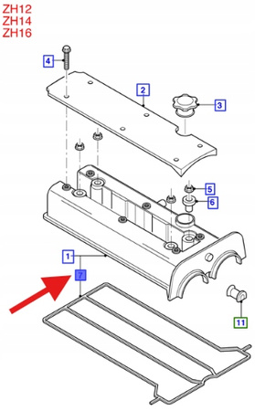 USZCZELKA POKRYWY ZAWORÓW 1.7 ZETEC FIESTA 1997- 1031031 _ 97MF-6K260-AA