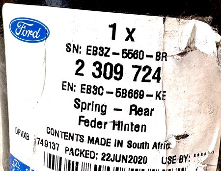 RESOR TYLNY FORD RANGER MK5 2011- 2309724 _ EB3C-5B669-KE