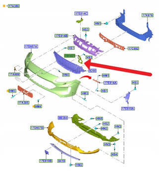 UCHWYT WSPORNIK KAMERY FORD KUGA ESCAPE 2020- 2024 2536336 _ LV4B-19H455-AA