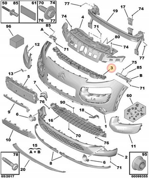 ABSORBER ZDERZAKA PRZÓD CITROEN C4 CACTUS OE 9801689180