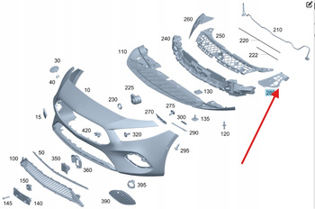 LEWY ŚLIZG MOCOWANIE ZDERZAKA PRZÓD MERCEDES A klasa W177 OE A1778851700