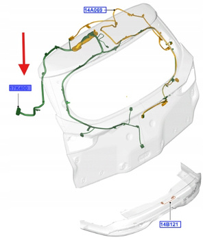 WIĄZKA TYLNEJ KLAPY FORD FOCUS 2012 1782322 _ BV6T-17N400-BAE