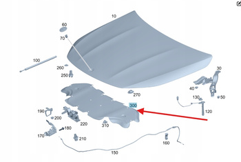 WYGŁUSZENIE MASKI SILNIKA MERCEDES GLA W247 OE A2476829500