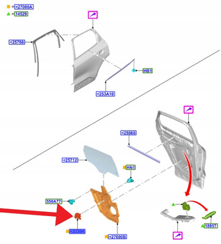 SILNIK PODNOSZENIA SZYBY PRAWY TYŁ FORD KUGA 2020- 2458509 _ LJ6B-R27144-BA