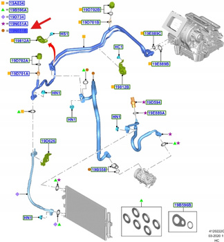 RURA KLIMATYZACJI FORD TRANSIT CONNECT MK2 2013- 2545447 _ KV6H-19N602-BC