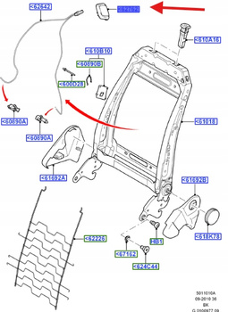 KLAMKA UCHWYT FOTELA FORD FIESTA FUSION 02- 1417521 _ 2N11-N62763-ACYYKB
