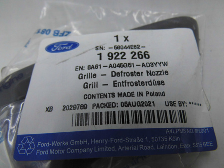 KRATKA NAWIEWU LEWA FORD FIESTA Mk7 2008-2017_1900780_8A61-A045G51-AD3JA6