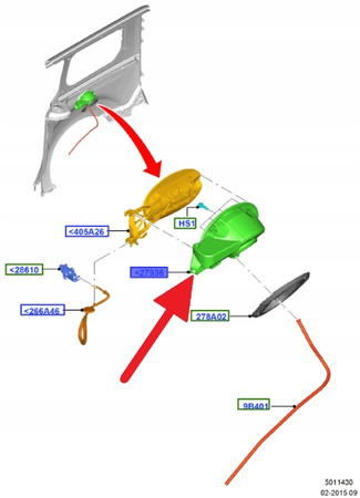 OBUDOWA WLEWU PALIWA FORD CONNECT 2013- 2018 2208269 _ DT11-V27936-AF