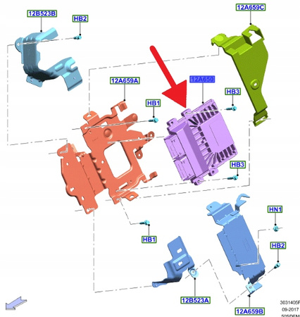 KOMPUTER SILNIKA 5.0 V8 10R80 FORD MUSTANG 17- 2144928 _ RMJR3A-12A650-AJA
