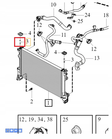MOCOWANIE CHŁODNICY VOLVO S60 V60 2019- XC60 XC90 2016- OE 31338708