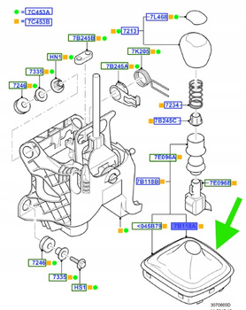 MIESZEK GAŁKI ZMIANY BIEGÓW FORD OE S-MAX 2006-2015 8M2J-7B118-AA 1541579