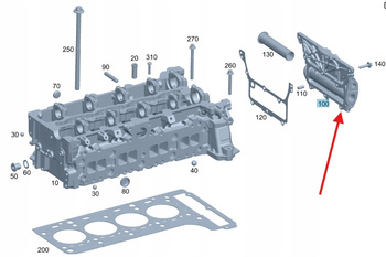 POKRYWA OBUDOWY ŁAŃCUCHA DIESEL M651 MERCEDES OE A6510100517