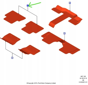 DYWANIKI WELUROWE TYLNE FORD C-MAX Mk2 2010-2019