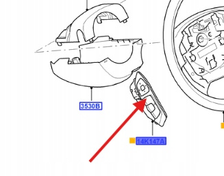 PRZEŁĄCZNIK PRĘDKOŚCI KIEROWNICY MONDEO SMAX 06- 1481785 _ 6M2T-14K147-CH