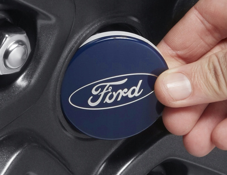 KAPSEL ŚRODKOWY DEKIEL FELGI FORD NIEBIESKI 54MM.