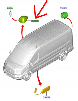 LAMPKA OBRYSOWA DACHU FORD TRANSIT 2014- 2019- 1828514 _ BK31-15442-AB