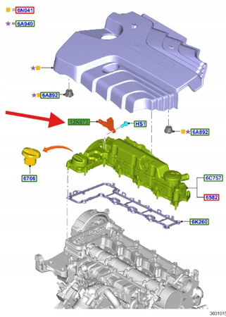 CZUJNIK POŁOŻENIA WAŁKA ROZRZĄDU FORD 2.0 TDCI 2224149 _ DS7Q-12K073-BB