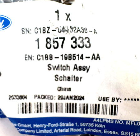 KLAMKA MIKROSTYK KLAPY BAGAŻNIKA FORD 2006- 1857333 _ C1BB-19B514-AA