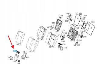 UCHWYT NA NAPOJE TYLNYCH SIEDZEŃ MERCEDES OE A09981002139051