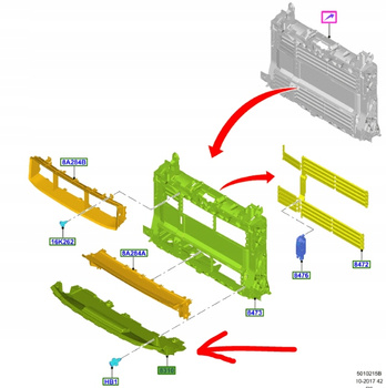DEFLEKTOR KIEROWNICA POWIETRZA FORD ECOSPORT 2017- 2210936 _ GN15-8B384-JA