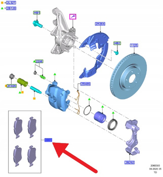 KLOCKI HAMULCOWE PRZÓD FORD FOCUS KUGA 2020- 2580321 _ KTJX61-2K021-CEB