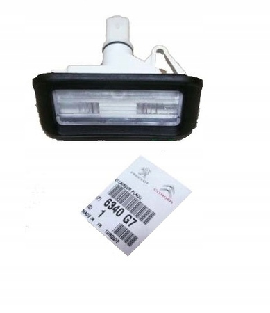 LAMPKA OŚWIETLENIA TABLICY REJESTRACYJNEJ CITROEN BERLINGO JUMPY OE 6340G7