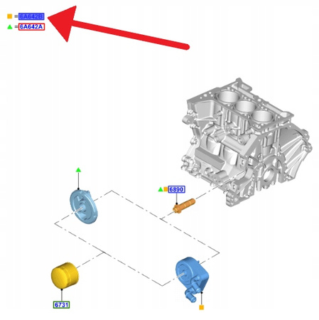 CHŁODNICA OLEJU 1.0 EB FIESTA PUMA FOCUS 2018- 2687448 _ H6BG-6B856-CB