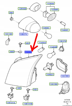 REFLEKTOR PRZEDNI LEWY FORD TRANSIT Mk6 2006-14 _ 1537774 _ 6C11-13W030-CD