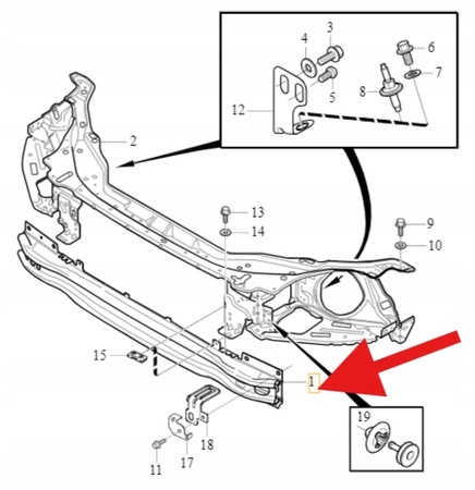 BELKA WZMOCNIENIE ZDERZAKA PRZÓD VOLVO XC60 2009- OE 31420309