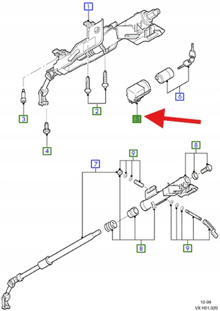 PRZEŁĄCZNIK ZAPŁONU FORD GALAXY 1994- 2000 OE 1030368 _ 95VW-11572-AC