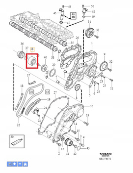Tuleja sprzegla alternatora Volvo OE 30750111