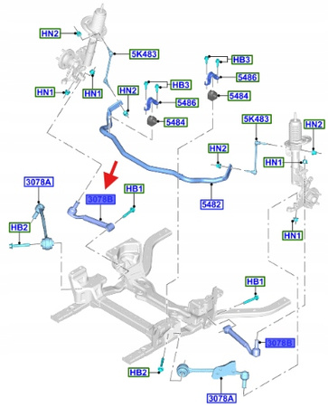 WAHACZ PRAWY PRZÓD FORD MUSTANG 2015- COUPE 5282027 _ FR3C-3A423-BA
