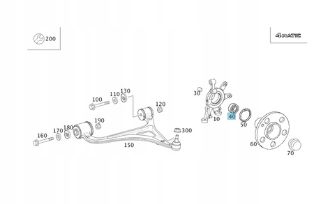 ŁOŻYSKO KOŁA MERCEDES BENZ A2109810227