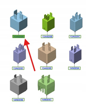 PRZEKAŹNIK 4 STYKI FORD B-MAX C-MAX FOCUS 1425754 _ 5M5T-14B192-EA