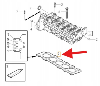 USZCZELKA POD GŁOWICĘ DIESEL D5 VOLVO S60 V60 V40 XC60 XC70 OE 31392312